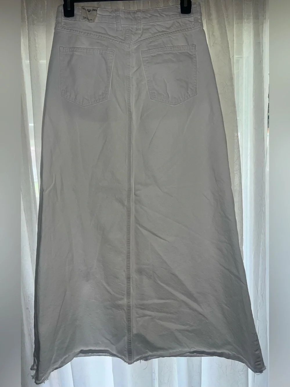 NWT We the Free People Come as you are white denim maxi skirt size 8 - Picture 6 of 6